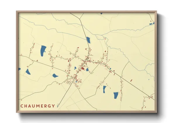 Une affiche de carte sur Chaumergy