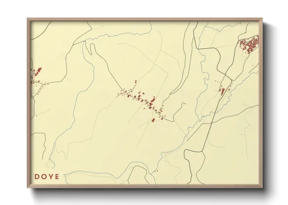 Une affiche de carte sur Doye