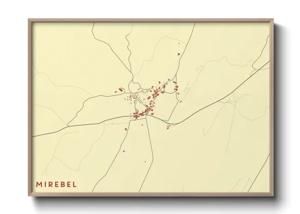 Une affiche de carte sur Mirebel