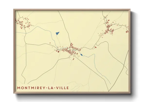 Une affiche de carte sur Montmirey-la-Ville