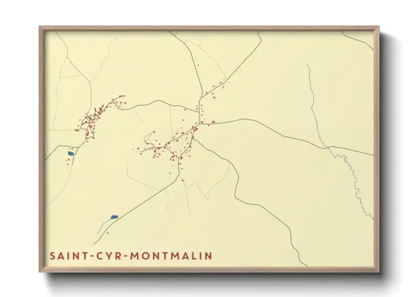 Une affiche de carte sur Saint-Cyr-Montmalin