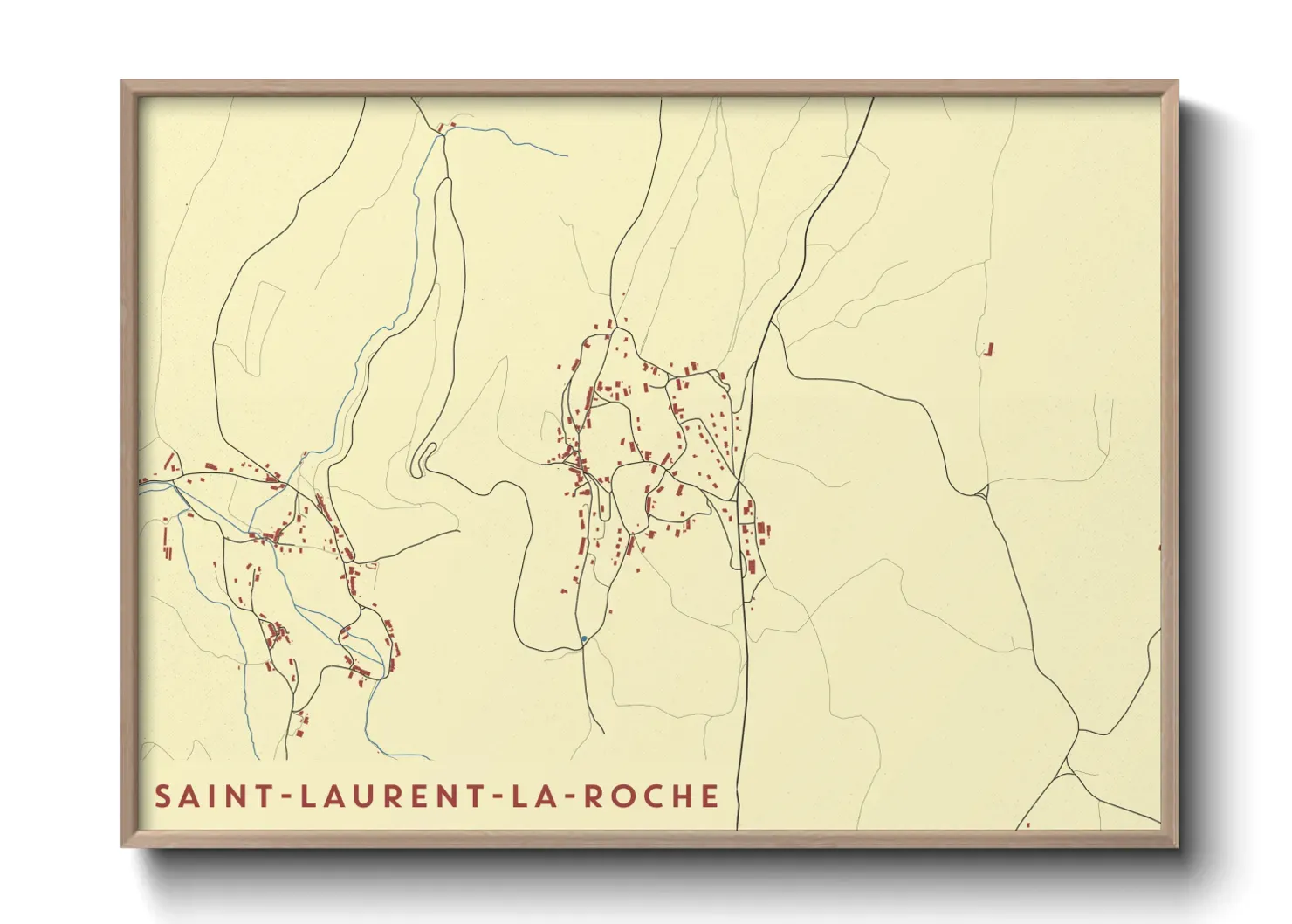Un poster carteSaint-Laurent-la-Roche