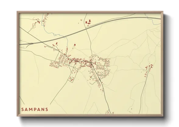 Une affiche de carte sur Sampans