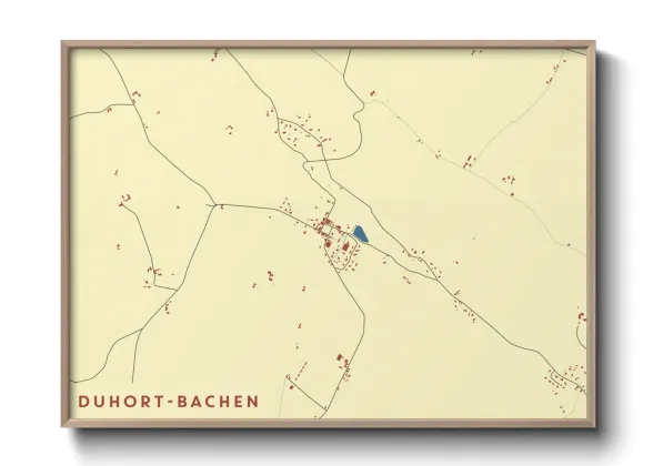 Une affiche de carte sur Duhort-Bachen