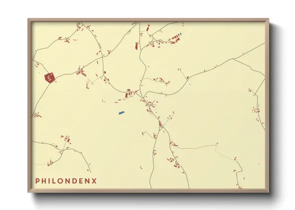 Une affiche de carte sur Philondenx