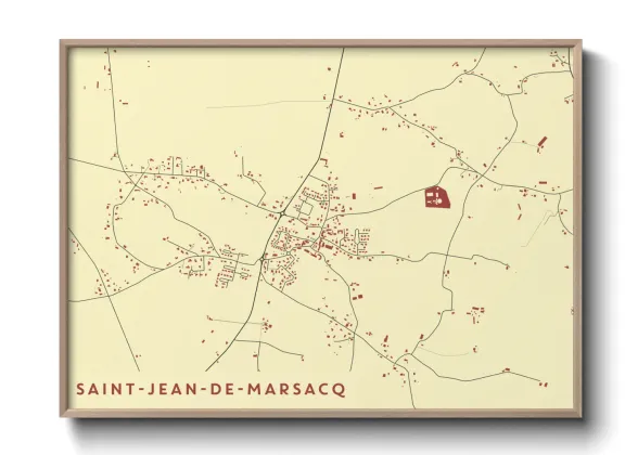 Une affiche de carte sur Saint-Jean-de-Marsacq