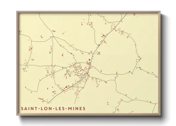 Une affiche de carte sur Saint-Lon-les-Mines