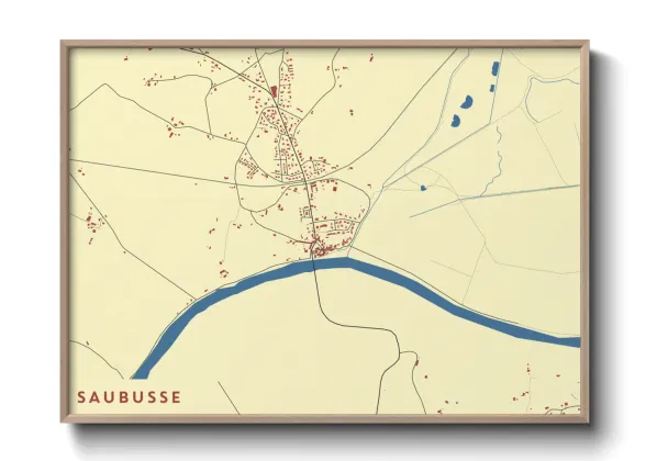 Une affiche de carte sur Saubusse