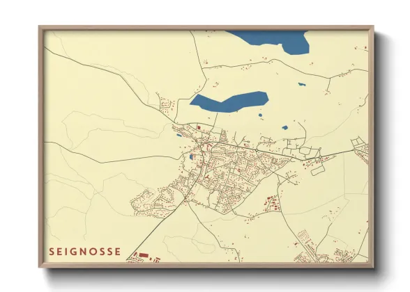 Une affiche de carte sur Seignosse