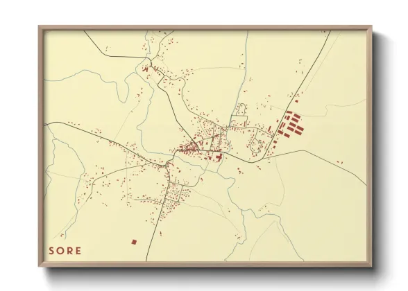 Une affiche de carte sur Sore