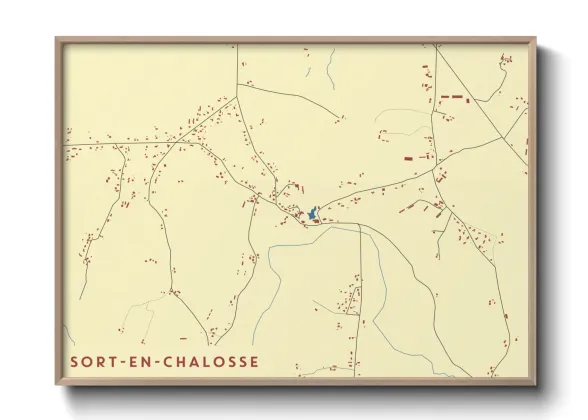 Une affiche de carte sur Sort-en-Chalosse