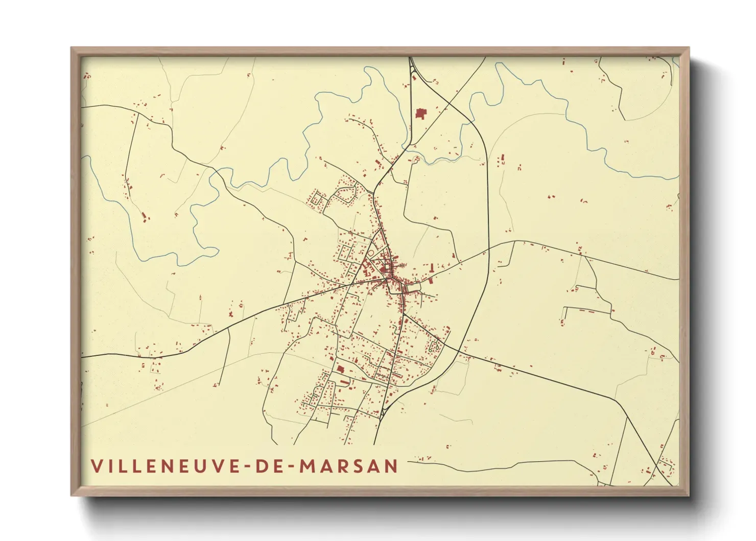 Un poster carteVilleneuve-de-Marsan