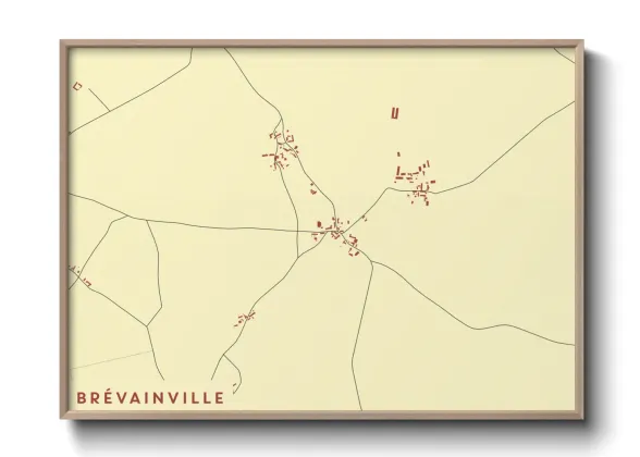 Une affiche de carte sur Brévainville