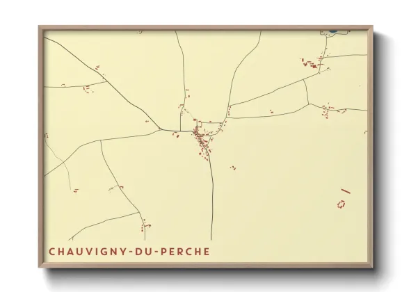 Une affiche de carte sur Chauvigny-du-Perche