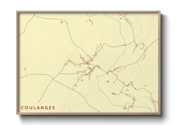 Une affiche de carte sur Coulanges