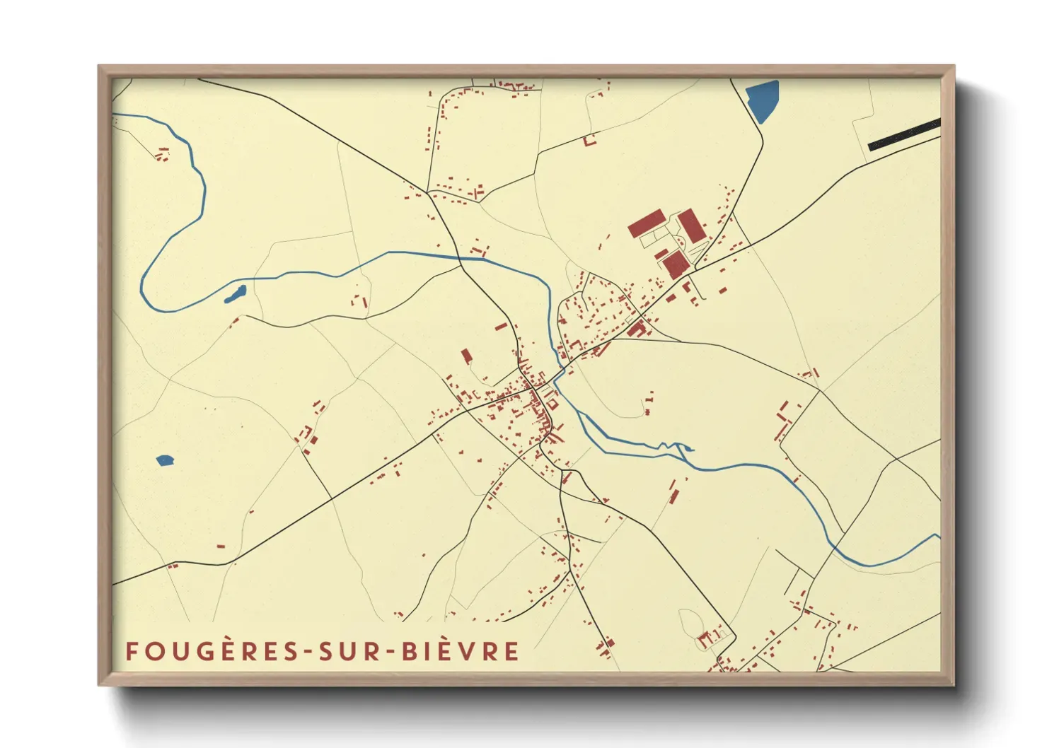 Un poster carteFougères-sur-Bièvre
