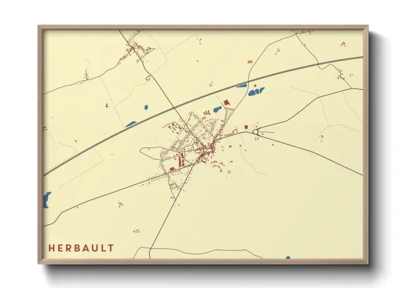 Une affiche de carte sur Herbault