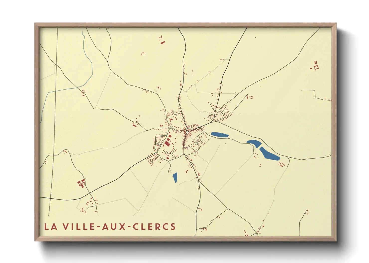 Un poster carteLa Ville-aux-Clercs
