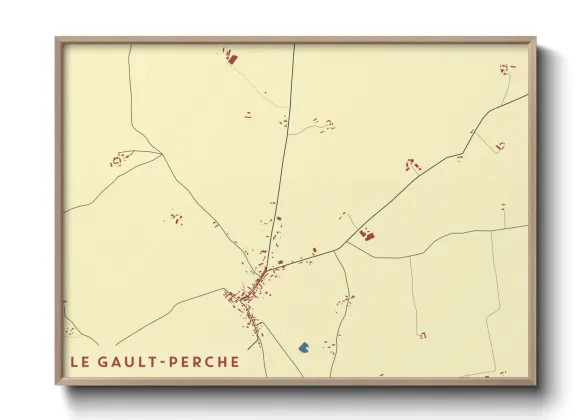 Une affiche de carte sur Le Gault-Perche