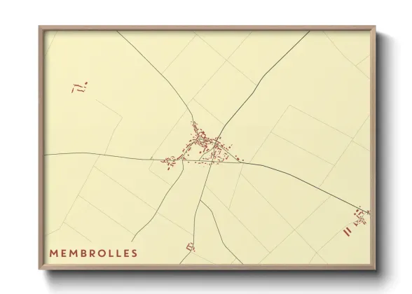Une affiche de carte sur Membrolles