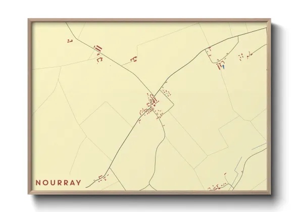 Une affiche de carte sur Nourray
