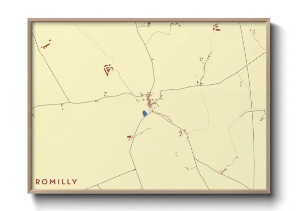 Une affiche de carte sur Romilly