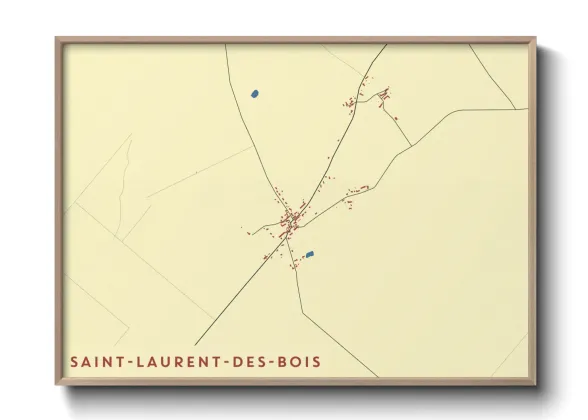 Une affiche de carte sur Saint-Laurent-des-Bois