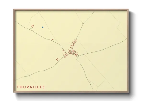 Une affiche de carte sur Tourailles