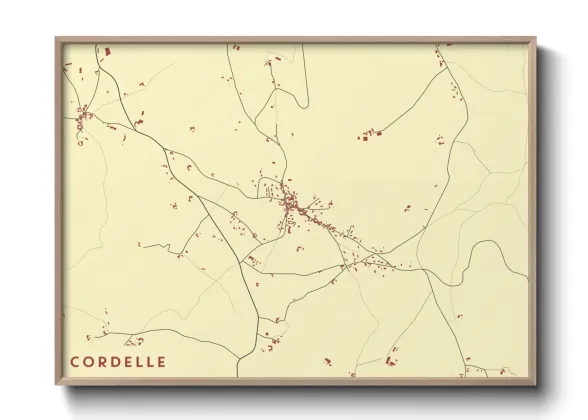 Une affiche de carte sur Cordelle