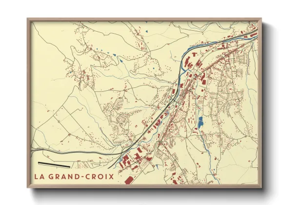 Une affiche de carte sur La Grand-Croix