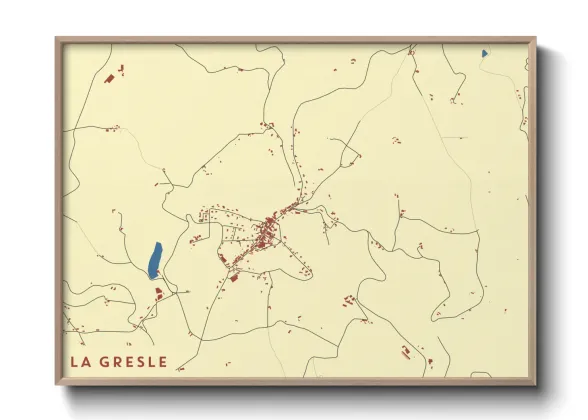 Une affiche de carte sur La Gresle