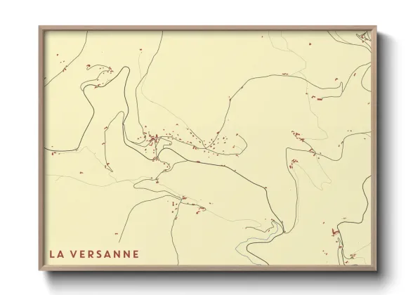 Une affiche de carte sur La Versanne