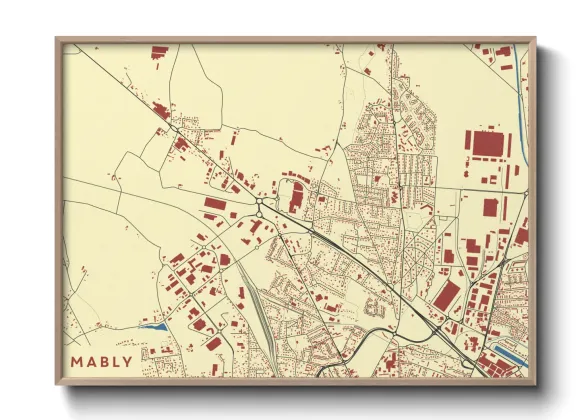 Une affiche de carte sur Mably