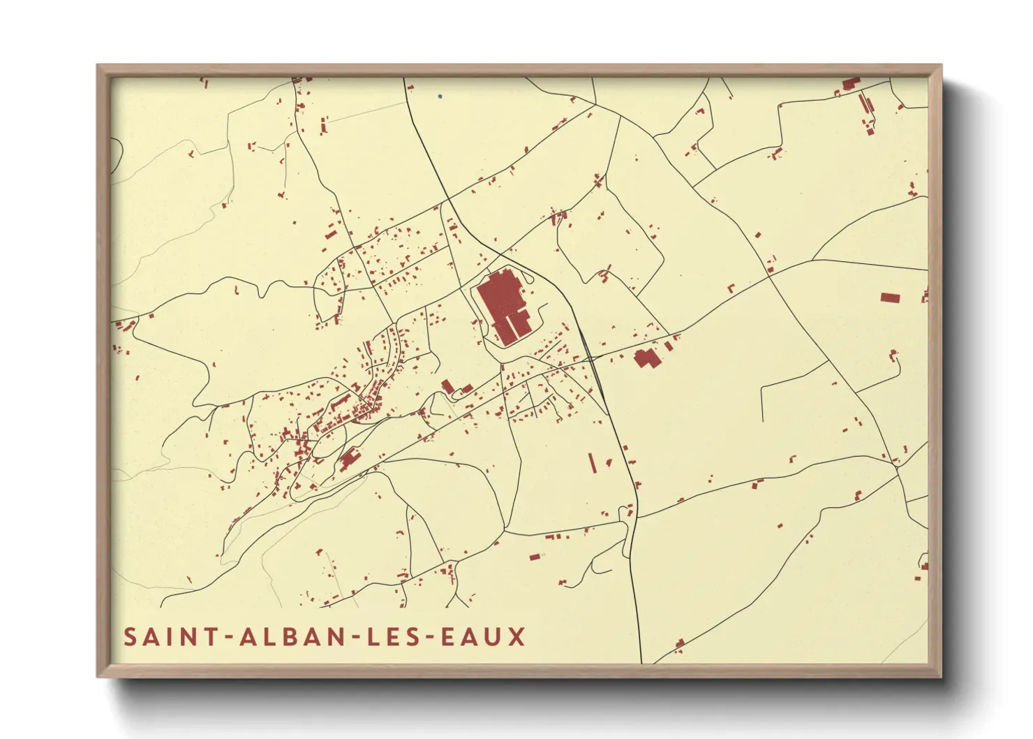 Un poster carteSaint-Alban-les-Eaux