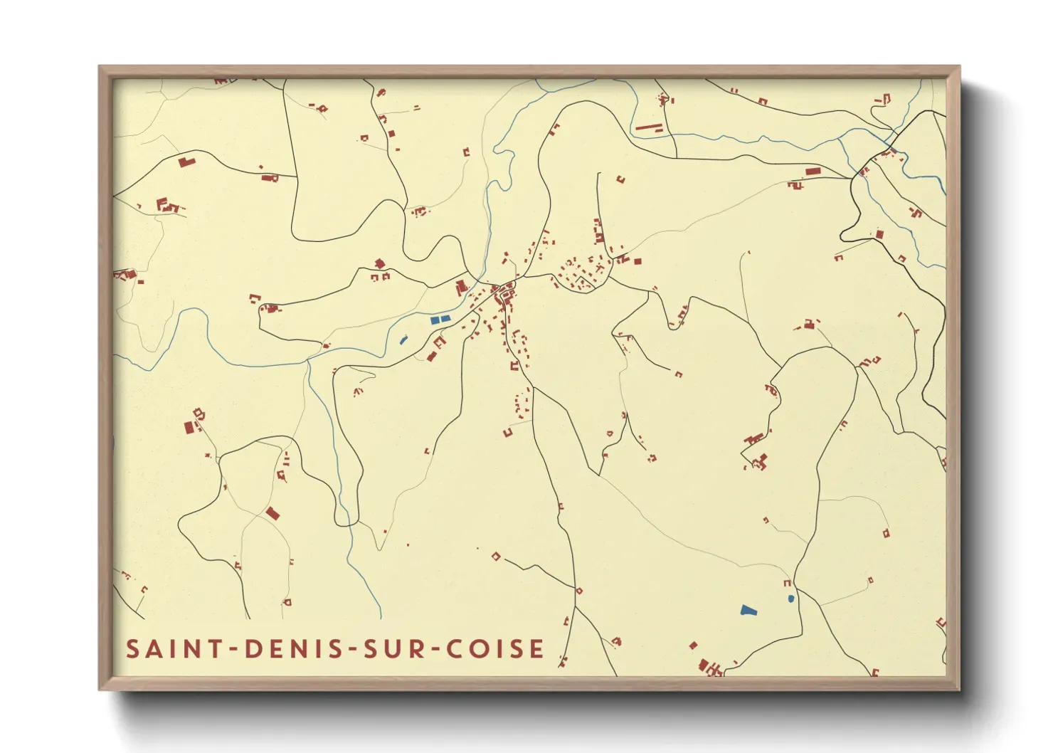 Un poster carteSaint-Denis-sur-Coise