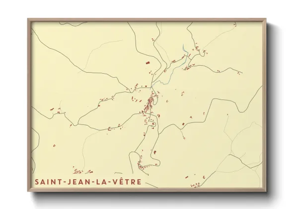 Une affiche de carte sur Saint-Jean-la-Vêtre