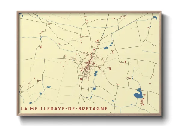 Une affiche de carte sur La Meilleraye-de-Bretagne