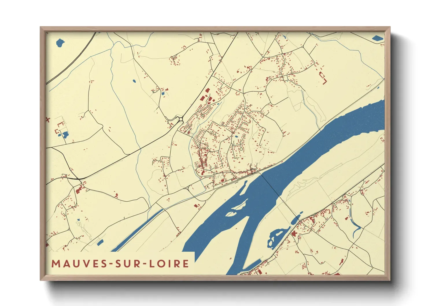 Un poster carteMauves-sur-Loire