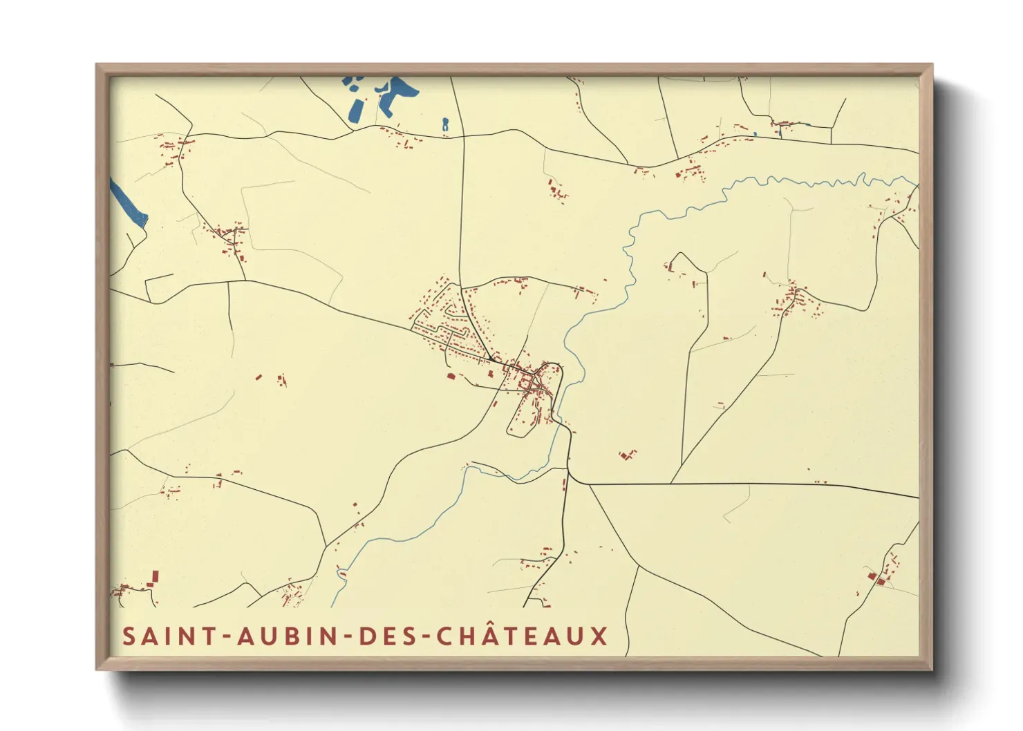 Un poster carteSaint-Aubin-des-Châteaux