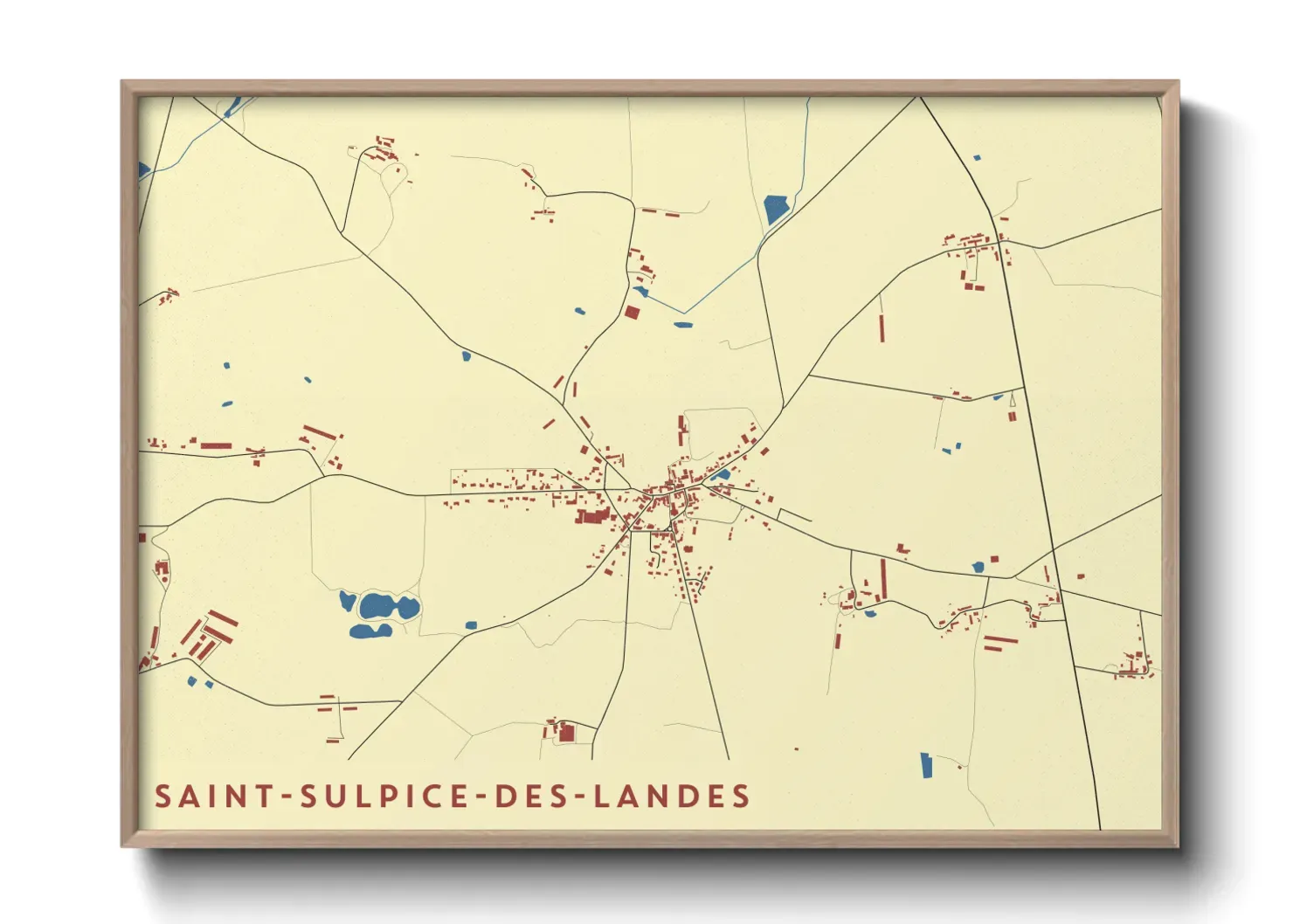 Un poster carteSaint-Sulpice-des-Landes