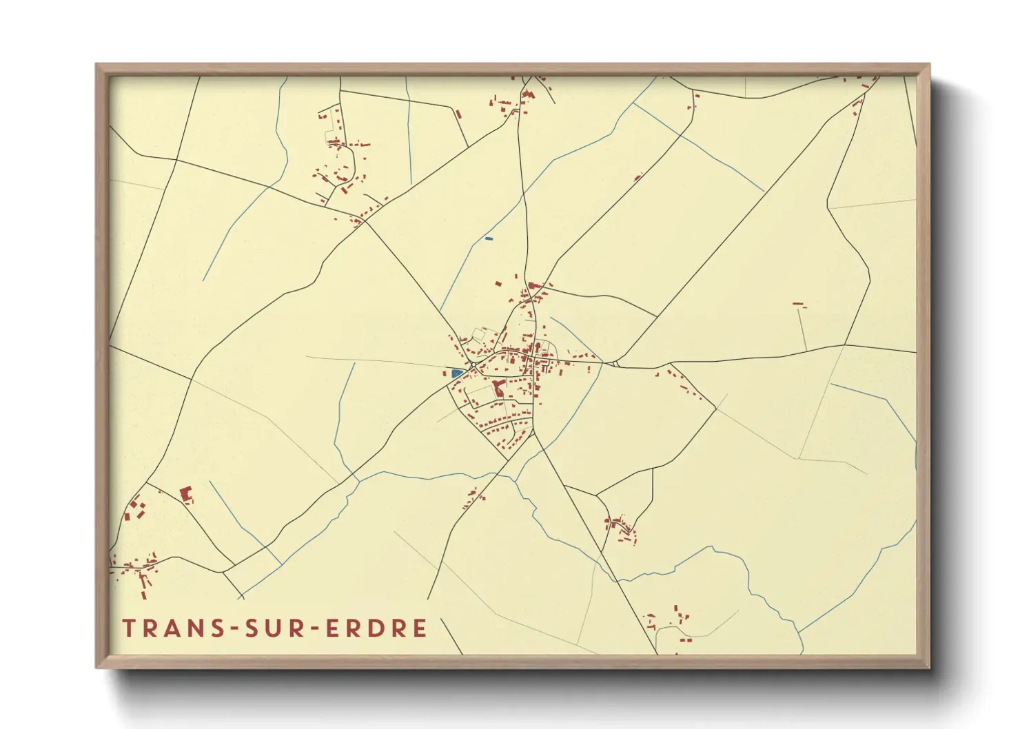 Un poster carteTrans-sur-Erdre