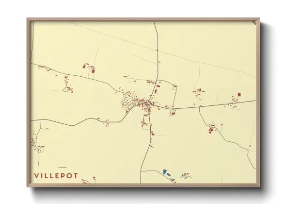 Une affiche de carte sur Villepot