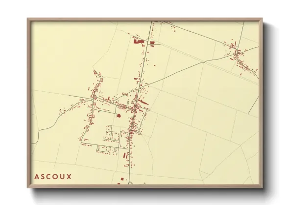 Une affiche de carte sur Ascoux