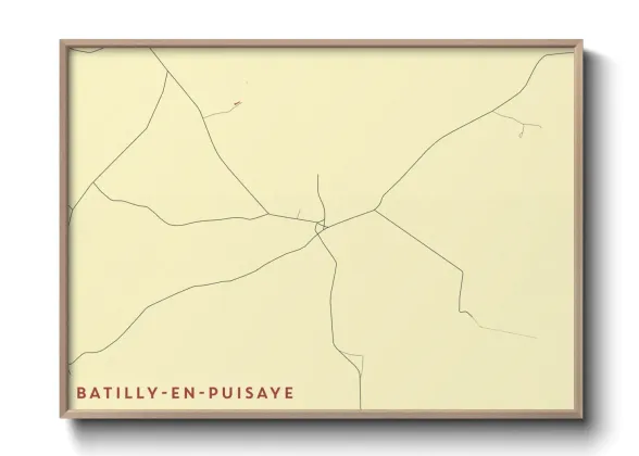 Une affiche de carte sur Batilly-en-Puisaye