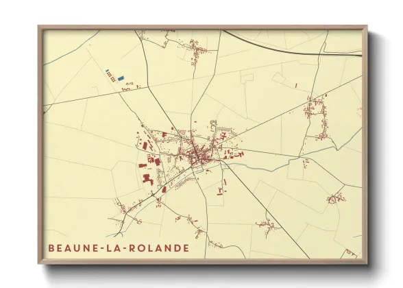 Une affiche de carte sur Beaune-la-Rolande