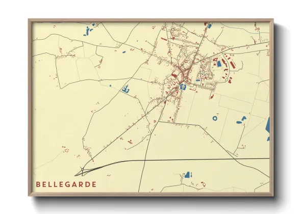 Une affiche de carte sur Bellegarde