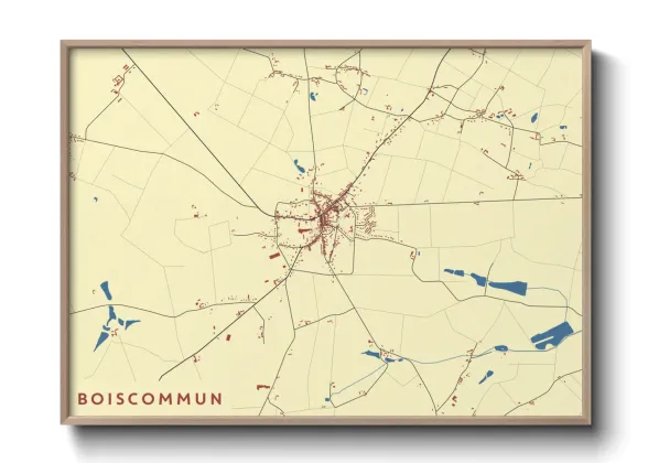 Une affiche de carte sur Boiscommun