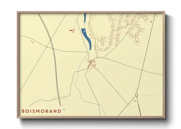 Une affiche de carte sur Boismorand