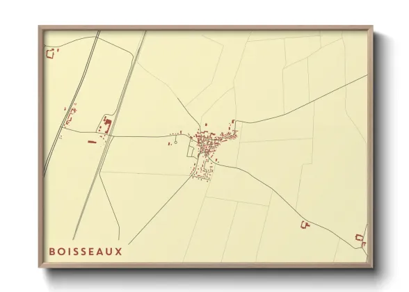Une affiche de carte sur Boisseaux