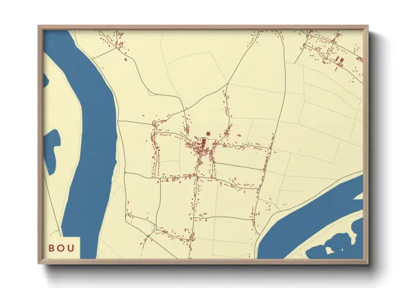 Une affiche de carte sur Bou